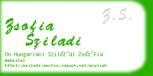 zsofia sziladi business card